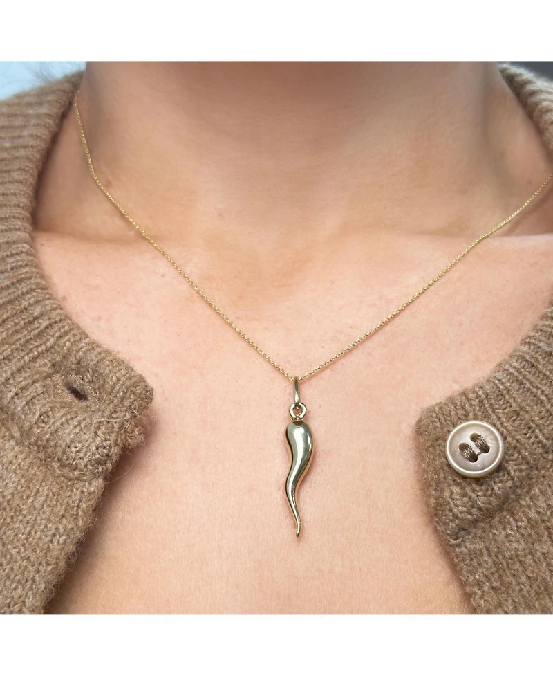 The Lovery Gold Horn Necklace 14K Gold