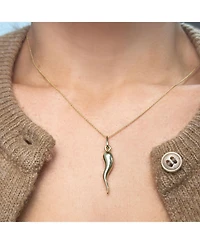 The Lovery Gold Horn Necklace 14K Gold
