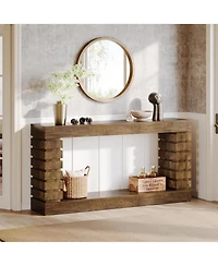 Tribesigns 70.8-Inch Long Console Table, Wood Entryway Table with Storage, Narrow Sofa Couch for Living Room Hallway