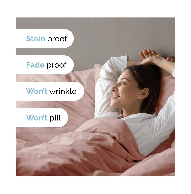 Premium Microfiber Duvet Cover Set - Queen - Cream