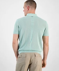 Guess Men's Mesh Stripe Elija Polo Shirt