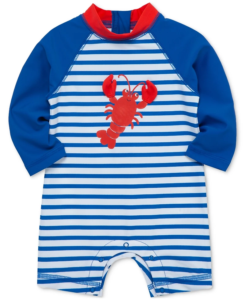 Little Me Baby Boys Lobster One-Piece Rash Guard Swimsuit