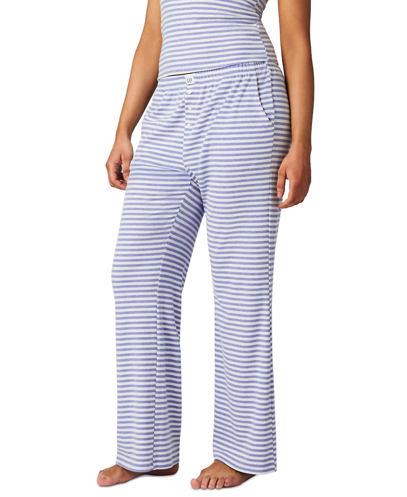 Gap Women's Ribbed Mid-Rise Lounge Pajama Pants