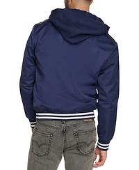 Champion Men's Jersey Hood Varsity Bomber Jacket
