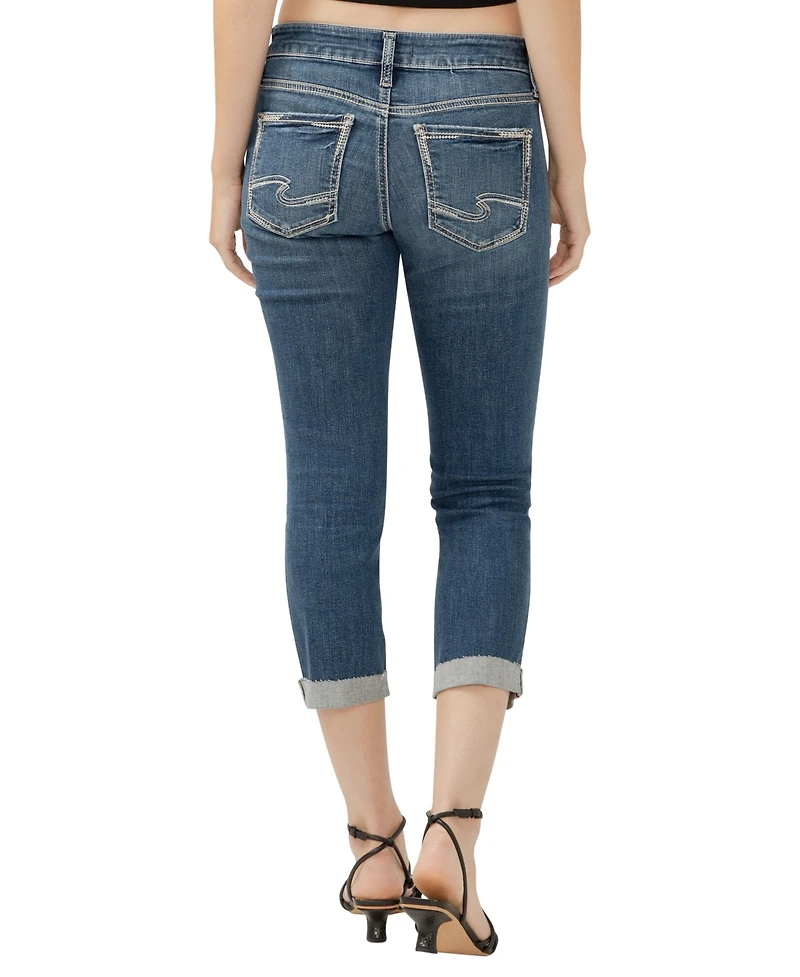 Silver Jeans Co. Women's Britt Low Rise Curvy Fit Capri