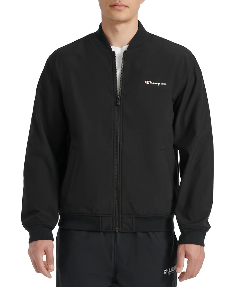 Champion Men's Logo Varsity Bomber Jacket