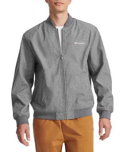 Champion Men's Logo Varsity Bomber Jacket