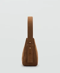 Mango Women's Suede Mini Shopper Bag