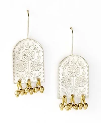 Matr Boomie Two Tone Haveli Etched Statement Earrings