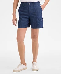 Style & Co Women's Petite Mid-Rise Comfort-Waist Cargo Shorts, Macy's Exclusive