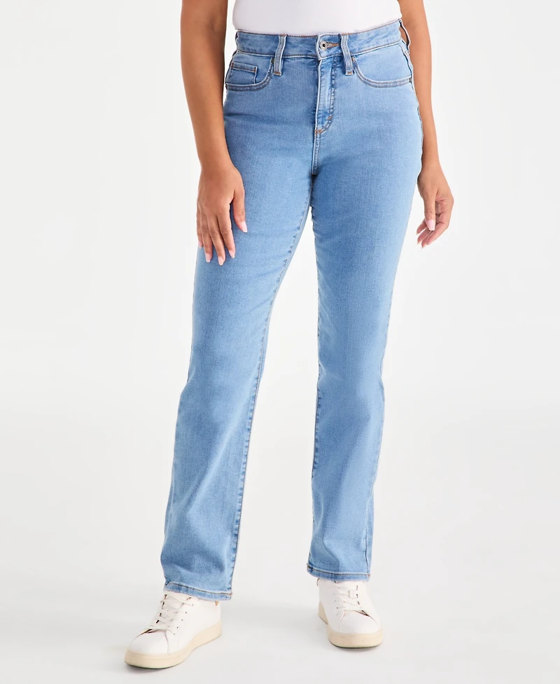 Style & Co Women's High Rise Straight-Leg Jeans, Regular, Short and Long Lengths