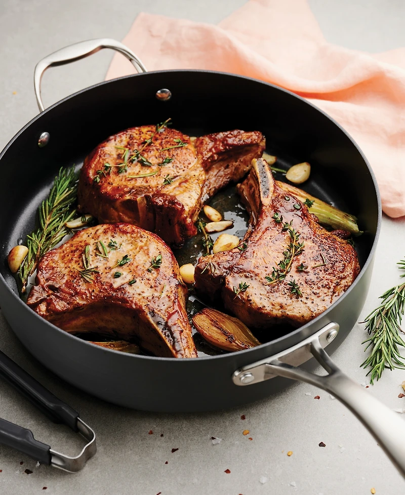 Tramontina OnyxPro 5.5-Quart Hard Anodized Nonstick Deep Saute Pan with Lid