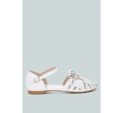 Ramita Horsebit Fringe Flat Sandals