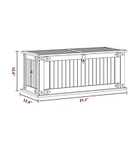 Storage Chest 31.1"x13.4"x12.6" Solid Acacia Wood