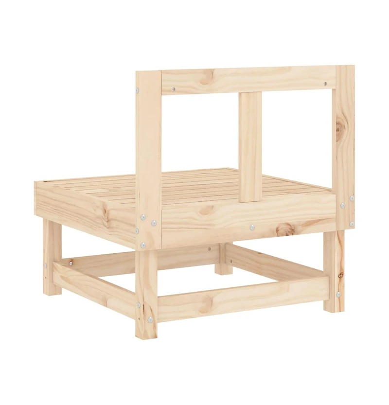 Patio Middle Sofa Solid Wood Pine