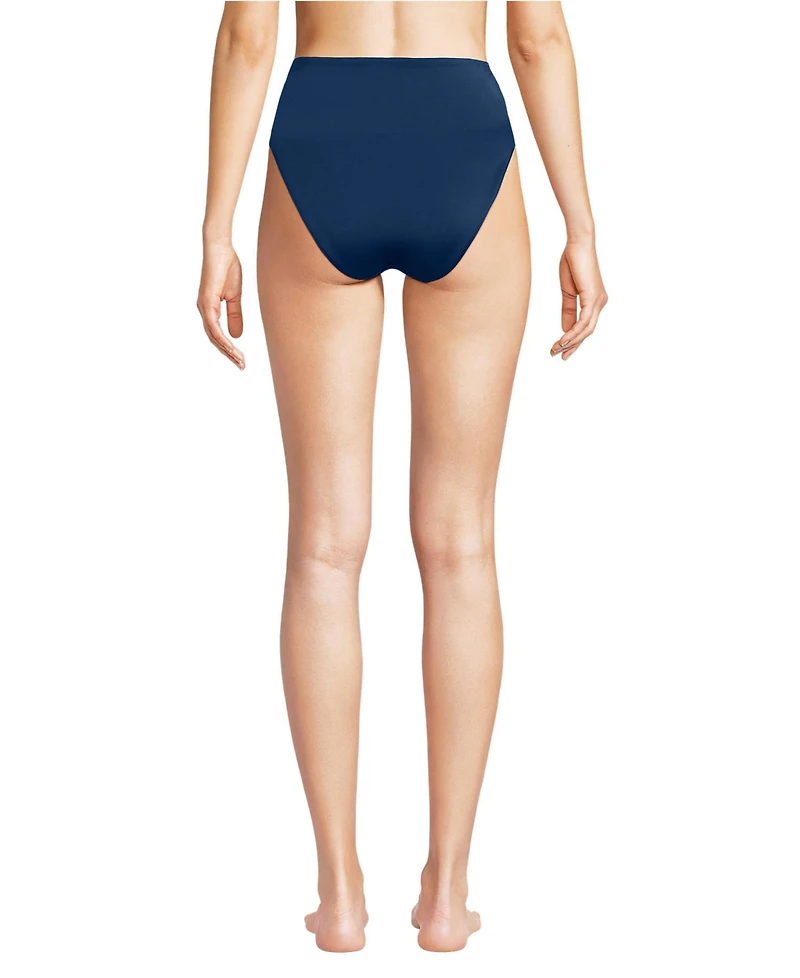Lands' End Women's Tugless High Waisted Bikini Bottoms