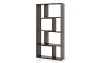 4-Tier Geometric Bookshelf with 8 Open Cubes for Living Room or Bedroom Storage