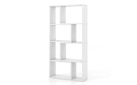 4-Tier Geometric Bookshelf with 8 Open Cubes for Living Room or Bedroom Storage