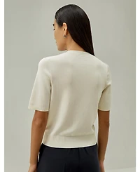 Lilysilk Women's Sophisticated Dual-Knit Silk T-Shirt