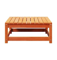 Patio Footstool Wax Brown 27.6"x27.6"x11.8" Solid Wood Pine