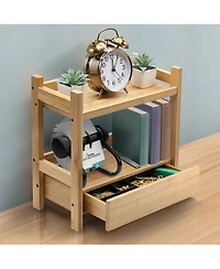 Sorbus 2-Tier Bamboo Kitchen Countertop Organizer - ideal for storage and display, stores your favorite spices, seasonings, and household items