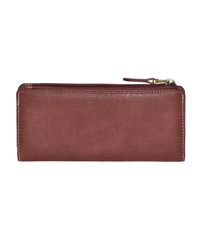 Slim Ladies Wallets With Top Zipper