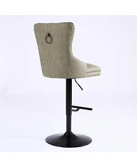 Set of 2 Adjustable Swivel Bar Stools, Modern Chairs for Home,Kitchen, and Pub-The Pop Home