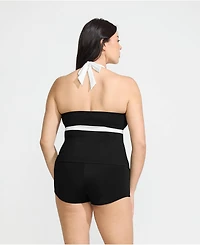 Lands' End Plus V-Neck Halter Tankini Top