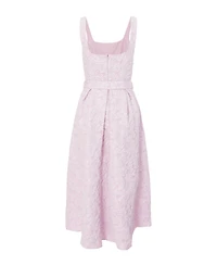 Quiz Women's Jacquard Square Neck Midi Dress
