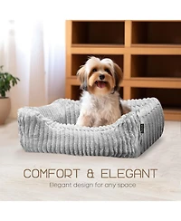 Reserve Jacquard Cuddler, Ultra-Soft & Elegant Pet Bed for Dogs Cats