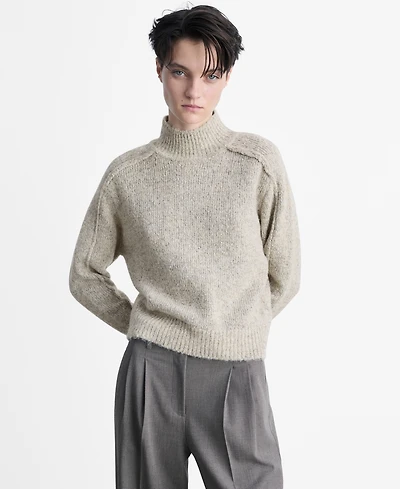 Mango Women's Perkins Neck Knitted Sweater