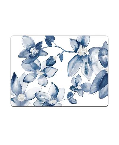 CounterArt Blooming Whispers Hardboard Cork Placemats, Set of 4