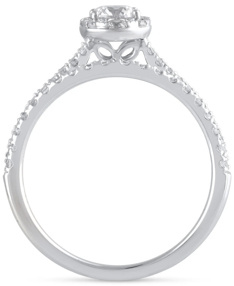 Diamond Teardrop Halo Bridal Set (1 ct. t.w.) in 14k White Gold
