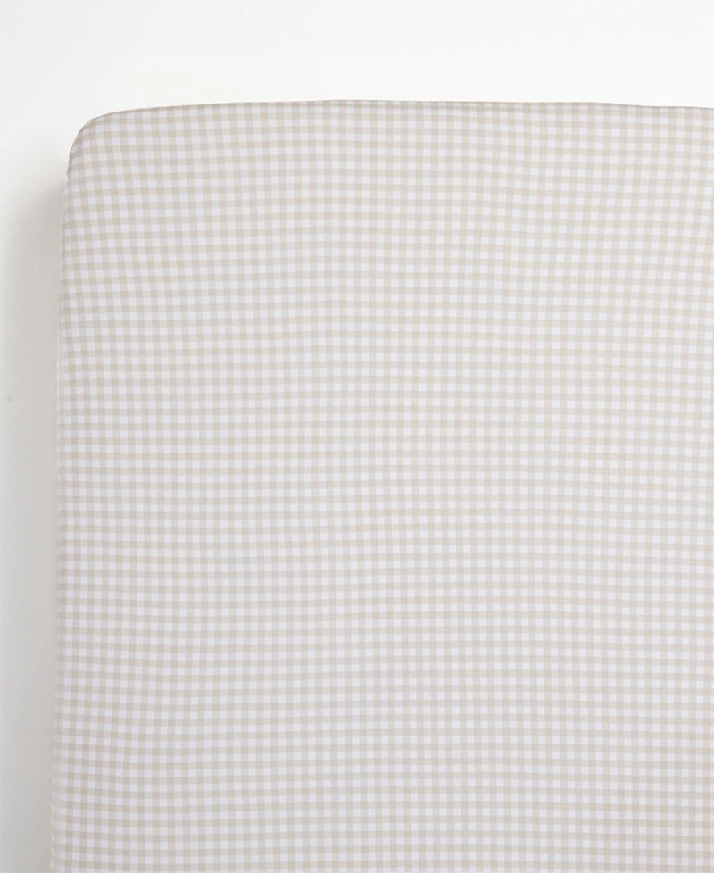 Living Textiles Baby Gingham-Print Cotton Crib Sheet