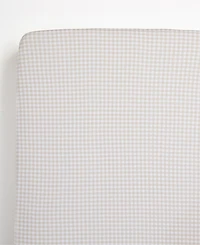 Living Textiles Baby Gingham-Print Cotton Crib Sheet