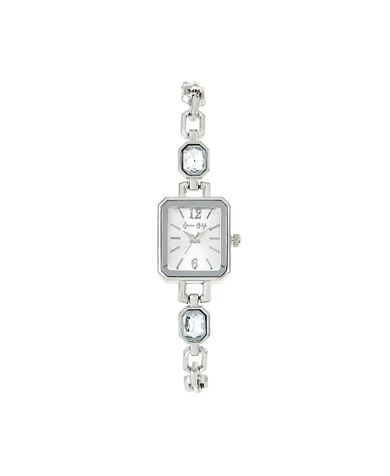 Jessica Carlyle Women's Shiny Silver Metal Alloy Analog Watch, 16mm