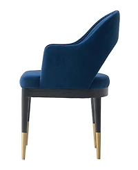 Manhattan Comfort Carrington 20.9" Modern Velvet Upholstered Dining Armchair