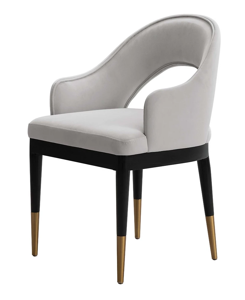 Manhattan Comfort Carrington 20.9" Modern Velvet Upholstered Dining Armchair