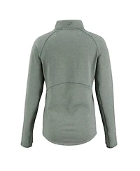 Cutter & Buck Women's Heather Green Bay Packers Peshastin Eco Fleece Tri-Blend Raglan Half-Zip Jacket