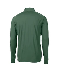 Cutter & Buck Men's Hunter Green Notre Dame Fighting Irish Play Like A Champion Today Adapt Eco Knit Stretch DryTec Quarter-Zip Top