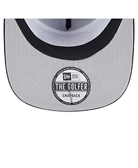 New Era Men's Black Chicago Bulls Corduroy Gold Leaf Golfer Snapback Hat