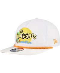 New Era Men's White The Flintstones Golfer Adjustable Hat