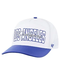 '47 Brand Men's White Los Angeles Dodgers Lineman Hitch Adjustable Hat
