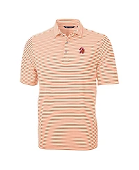Cutter & Buck Men's Orange Tampa Bay Buccaneers Virtue Eco Pique Stripe Polo