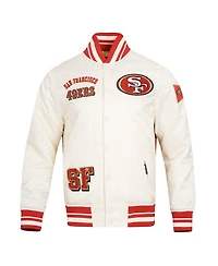 Pro Standard Men's Cream/Scarlet San Francisco 49ers Sublimated Satin Full-Snap Jacket