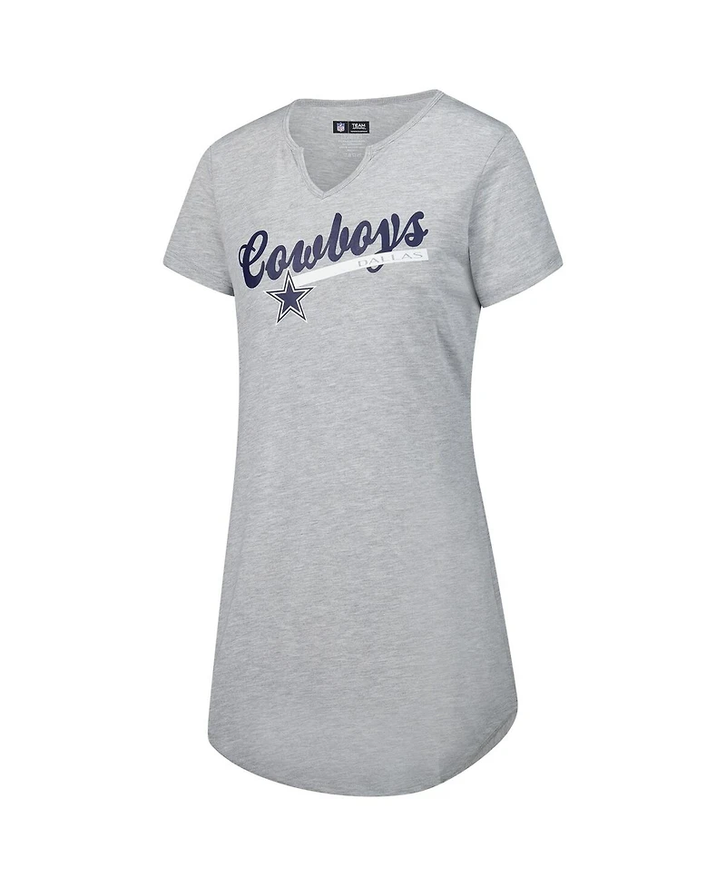 Concepts Sport Women's Gray Dallas Cowboys Petition Knit Nightshirt