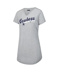Concepts Sport Women's Gray Dallas Cowboys Petition Knit Nightshirt