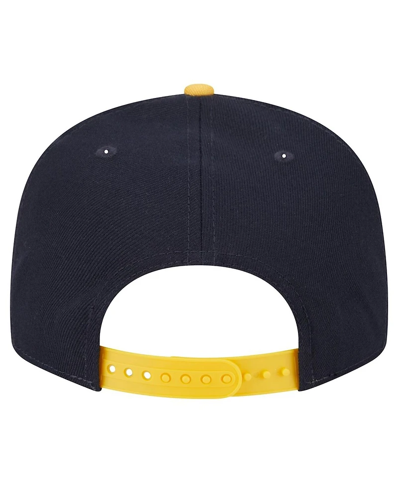 New Era Men's Navy/Gold West Virginia Mountaineers Two-Tone 9FIFTY Snapback Hat