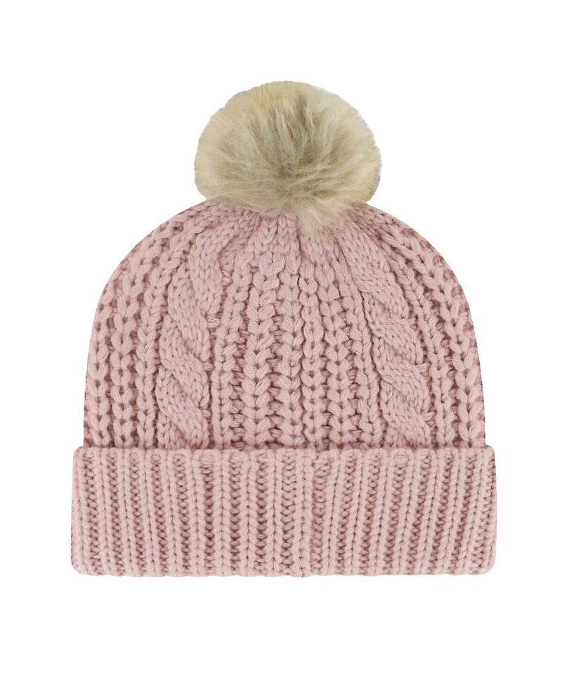 '47 Brand Women's Dusty Rose Cincinnati Bengals Meeko Cuffed Knit Hat with Pom