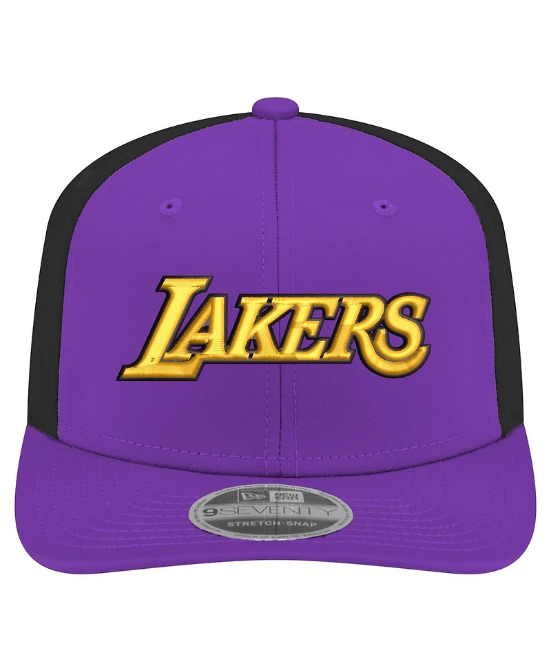New Era Men's Purple Los Angeles Lakers Statement Edition Jersey Hook 9SEVENTY Stretch-Snap Hat